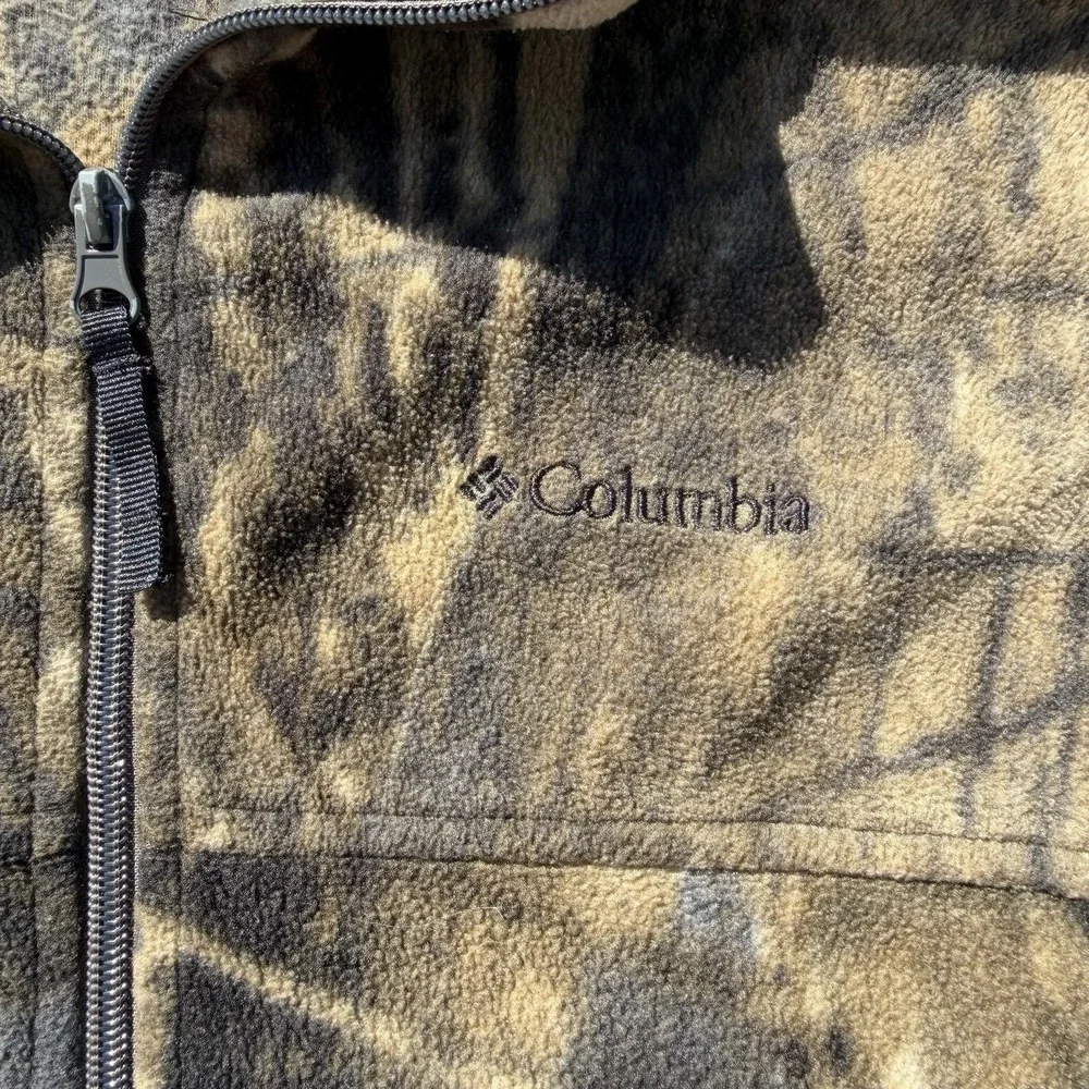 Columbia Ole Miss Rebels Kids XL 18/20 Camo Full Zip Fleece Jacket RealTree